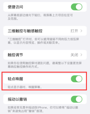 白云苹果授权维修站分享iPhone轻点无法唤醒怎么办 