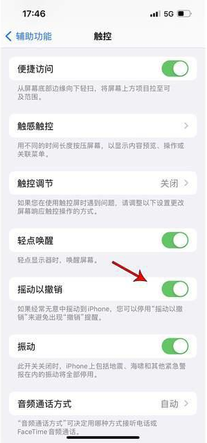 白云苹果手机维修分享iPhone手机如何设置摇一摇删除文字 